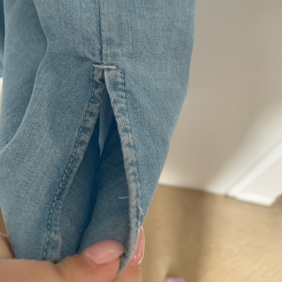 Soft Denim wrap Dress with button enclosure - Picture 6 of 6